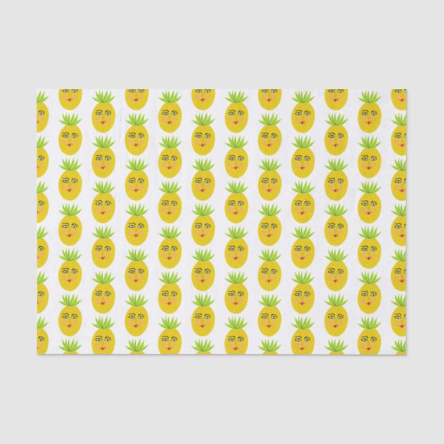 Süßes Ananas-Geschenk Seidenpapier (Vorderseite)