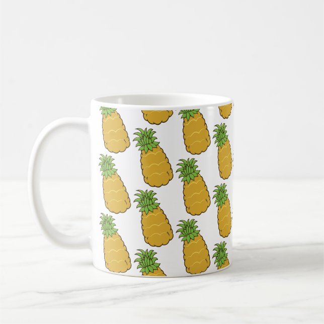 Süßes Ananas-Muster Kaffeetasse (Links)