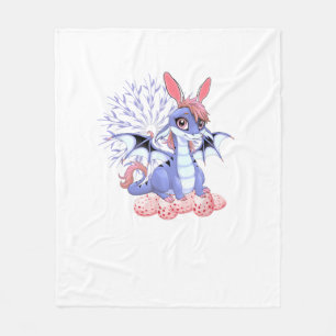 Süßes Anime-Drache-Hasen-Ostern-Shirt Kleinkind Mä Fleecedecke