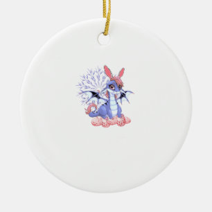 Süßes Anime-Drachen-Hasen-Oster-Shirt Kleinkind Mä Keramik Ornament