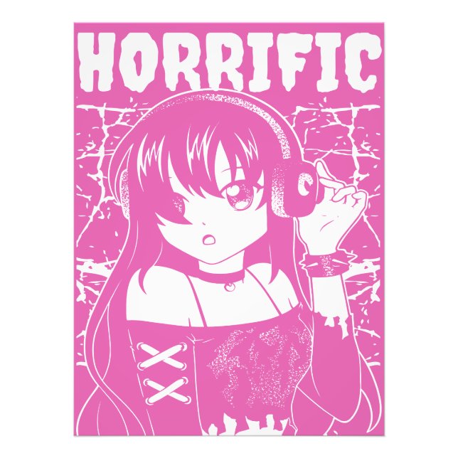 Süßes Anime-Mädchen  Fotodruck (Vorne)