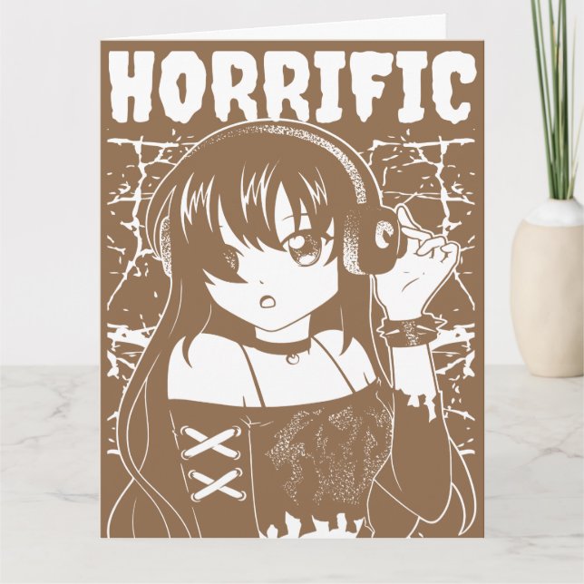 Süßes Anime-Mädchen  Karte (Vorderseite)