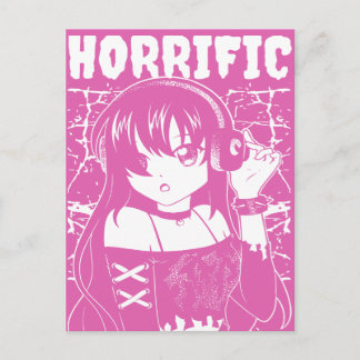 Süßes Anime-Mädchen Postkarte
