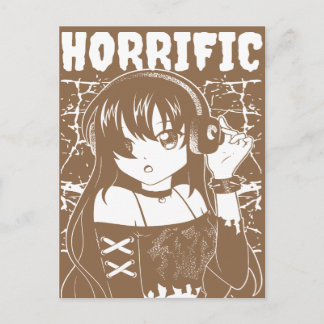 Süßes Anime-Mädchen Postkarte