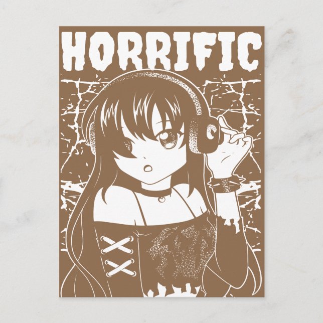 Süßes Anime-Mädchen  Postkarte (Vorderseite)