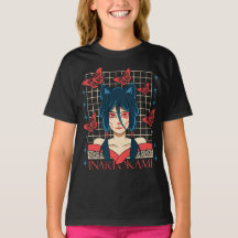 Süßes Anime-Schmetterling-Mädchen-T-Shirt | Japani