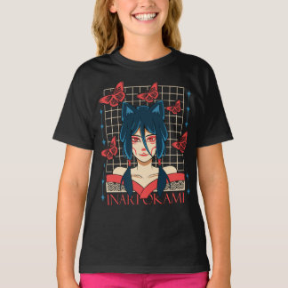 Süßes Anime-Schmetterling-Mädchen-T-Shirt | Japani T-Shirt