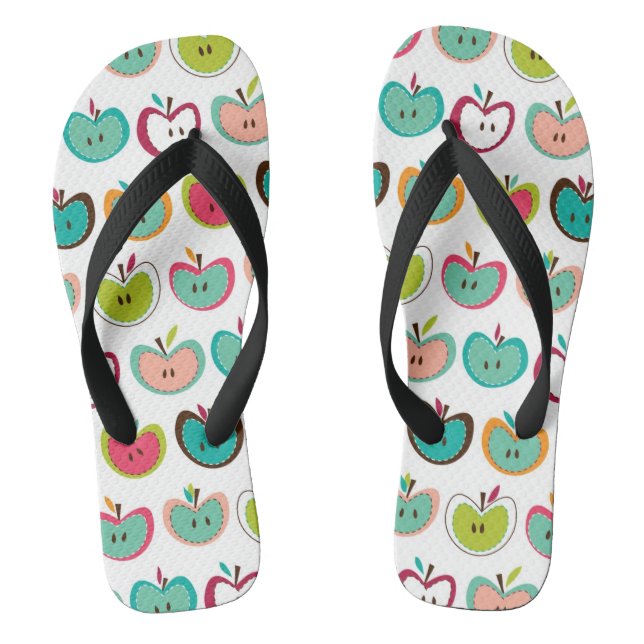 Süßes Apfelmuster Flip Flops (Fußbett)