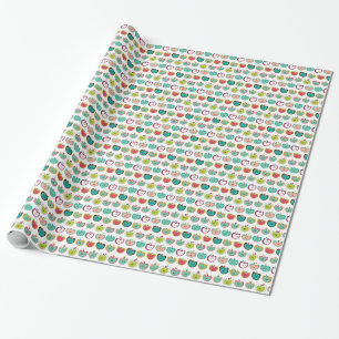 Süßes Apfelmuster Geschenkpapier