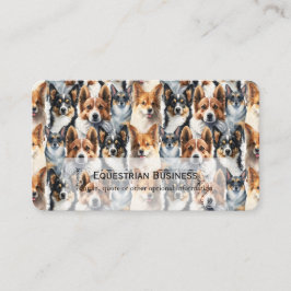 Süßes Aquarell-Corgi-Hund-Muster Visitenkarte