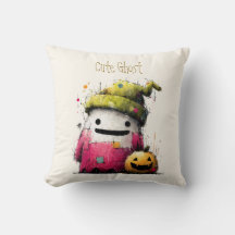 Süßes Aquarell-Patchwork-Geister-Halloween