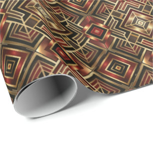 Süßes Art Deco-Fliesenmuster Geschenkpapier