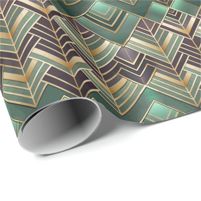 Süßes Art Deco-Fliesenmuster  Geschenkpapier (Rolleneckpunkt)