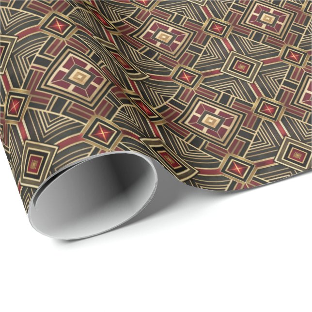 Süßes Art Deco-Fliesenmuster  Geschenkpapier (Rolleneckpunkt)