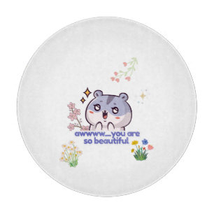 Süßes ästhetisches Hamster-Schneidbrett Schneidebrett