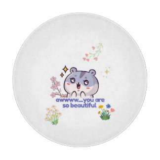 Süßes ästhetisches Hamster-Schneidbrett Schneidebrett
