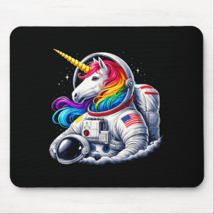 Süßes Astronaut Einhorn Weltraum Planeten Frauen Mousepad