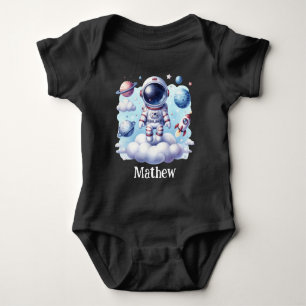 süßes Astronaut Weltraum-Body-T-Shirt Baby Strampler