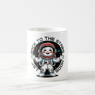 Süßes Astronaut zurück zu den Sternen Design Kaffeetasse