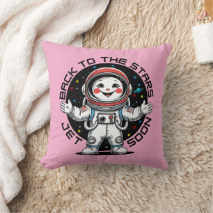 Süßes Astronaut zurück zu den Sternen Design Kissen