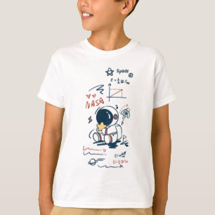 Süßes Astronauten-Weltraum-Cartoon-Grafik Kind T-S T-Shirt