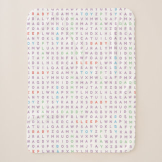 Süßes Baby-Alphabet ABCs Reiche warme Farben Sherpadecke