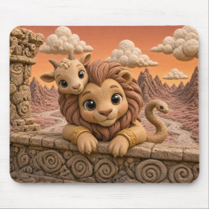 Süßes Baby-Chimäre, Mythisch Mousepad