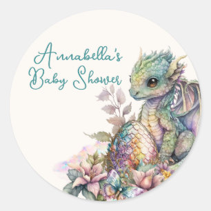 Süßes Baby-Drache-Ei Runder Aufkleber