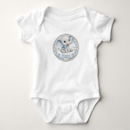 Süßes Baby-Elefant Babyparty Baby Strampler