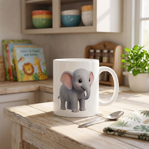 Süßes Baby-Elefanten-Kinderzimmer-Cartoon Kaffeetasse