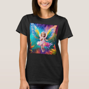 Süßes Baby-Engelsflügel-Design T-Shirt