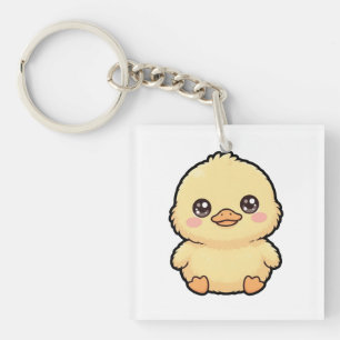 Süßes Baby-Enten-Küken-Acryl-Schlüsselanhänger Schlüsselanhänger