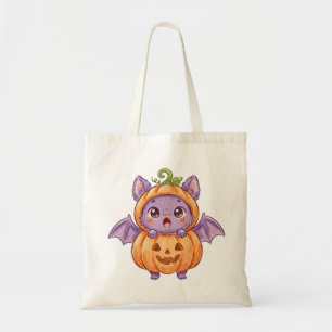 Süßes Baby-Fledermaus in Kürbiskostüm Halloween-Ta Tragetasche