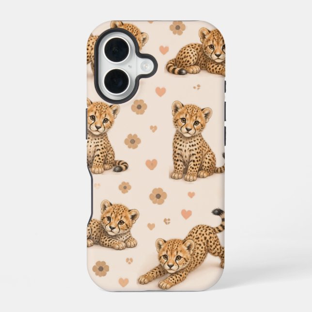 Süßes Baby Gepard Handy Case iPhone 16 Hülle (Rückseite)