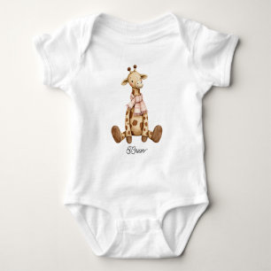 Süßes Baby-Giraffe mit Schal Baby Strampler