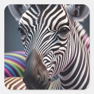 Süßes Baby-Giraffe Quadratischer Aufkleber