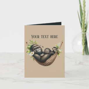 Süßes Baby-Gorilla Text hinzufügen für jeden Zweck Karte