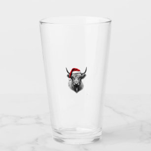 Süßes Baby Highland Kuh Weihnachten Santa Geschenk Glas