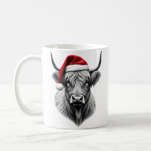 Süßes Baby Highland-Kuh Weihnachten Santa-Geschenk Kaffeetasse