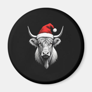 Süßes Baby Highland-Kuh Weihnachten Santa-Geschenk Magnet