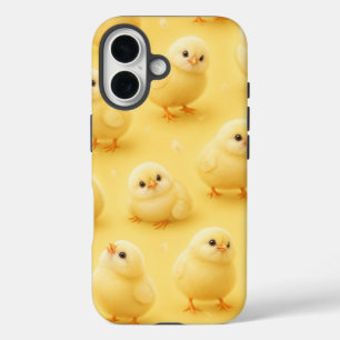 Süßes Baby-Küken-Handyhülle - Flauschig Gelb iPhone 16 Hülle
