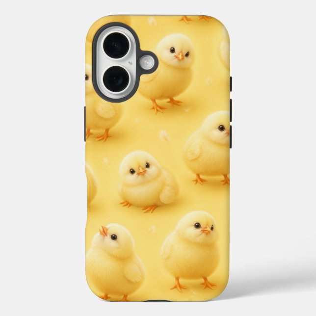 Süßes Baby-Küken-Handyhülle - Flauschig Gelb  iPhone 16 Hülle (Rückseite)