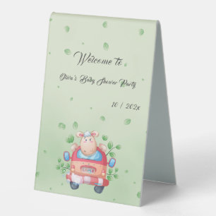 Süßes Baby Lamm Baby Shower Tisch Tent Schild