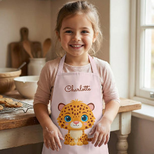 Süßes Baby-Leopard-Safari-Tier für Kinder Schürze