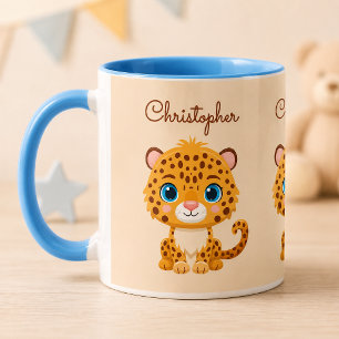 Süßes Baby-Leopard-Safari-Tier für Kinder Tasse