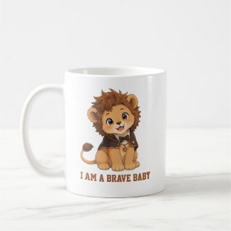 Süßes Baby Löwe "Ich bin ein mutiges Baby" Kaffeet Kaffeetasse