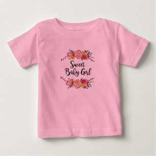 Süßes Baby Mädchen Blumen Garten T-shirt