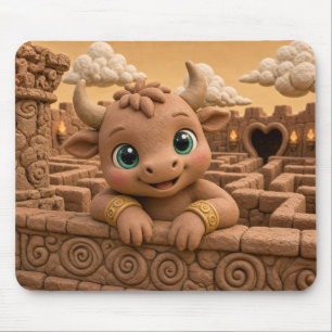 Süßes Baby-Minotaurus, Mythisch Mousepad