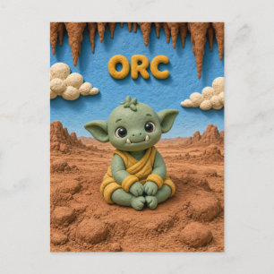 Süßes Baby-Orc, Mythisch Postkarte