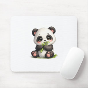Süßes Baby-Panda-Bambus essendes Mauspad